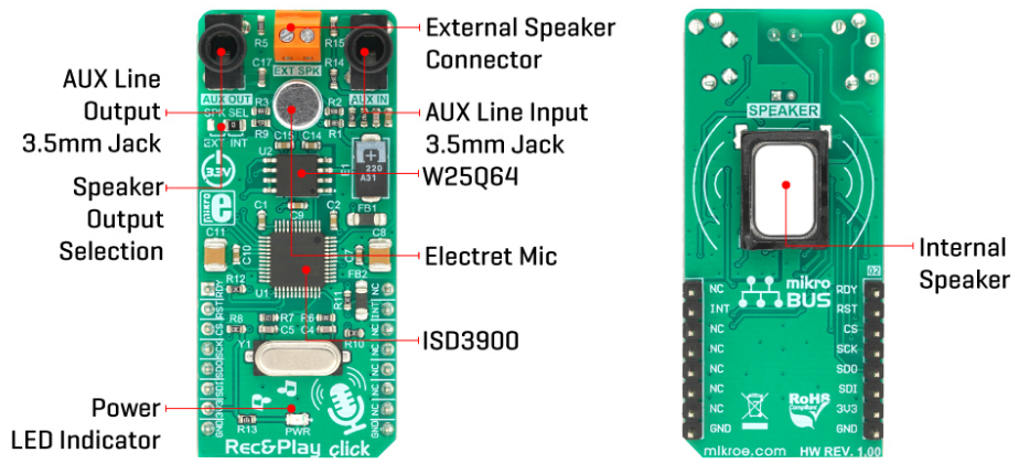 Mikroe MIKROE-3345 Rec & Play Click